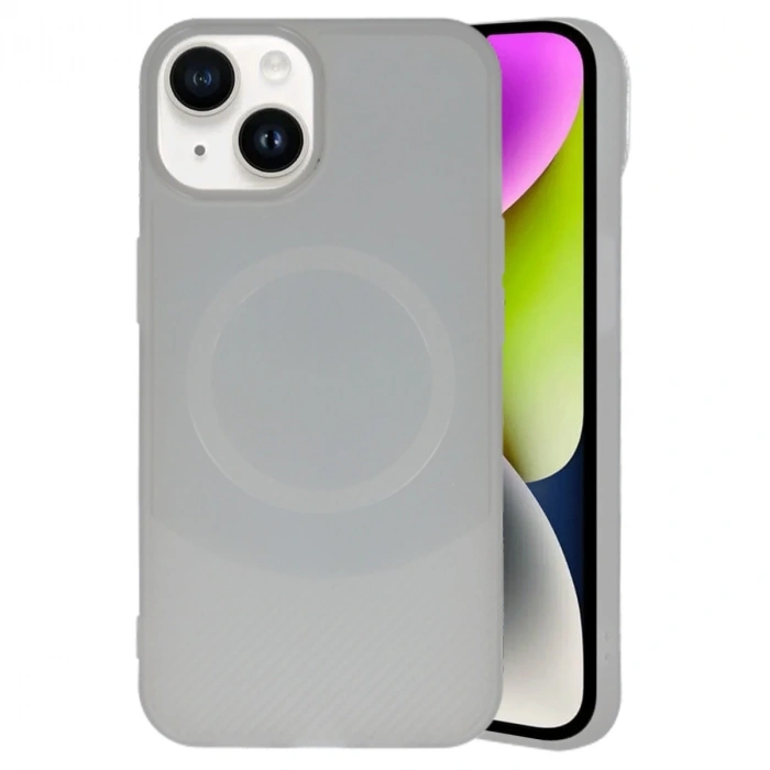 İphone 14 Kılıf Maya Karbon Kapak - Gri