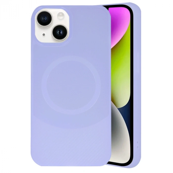 İphone 14 Kılıf Maya Karbon Kapak - Lila