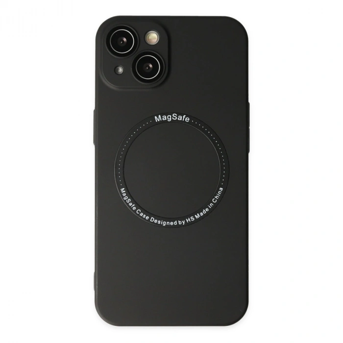 İphone 14 Plus Kılıf Jack Magneticsafe Lens Silikon - Siyah