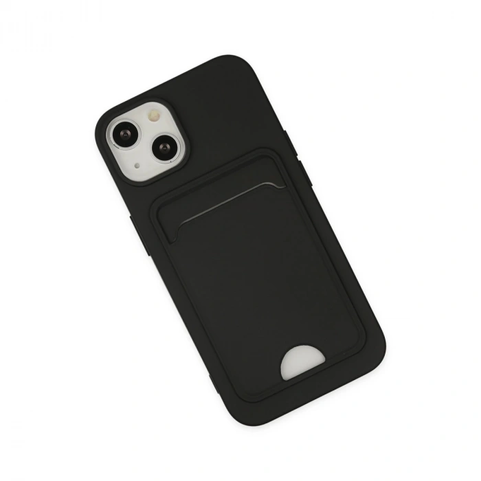 İphone 14 Plus Kılıf Kelvin Kartvizitli Silikon - Siyah