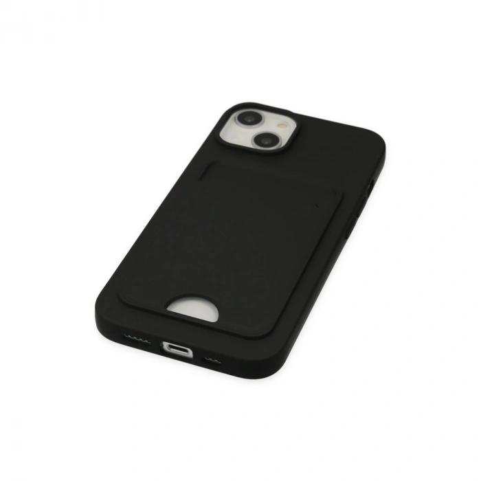 İphone 14 Plus Kılıf Kelvin Kartvizitli Silikon - Siyah