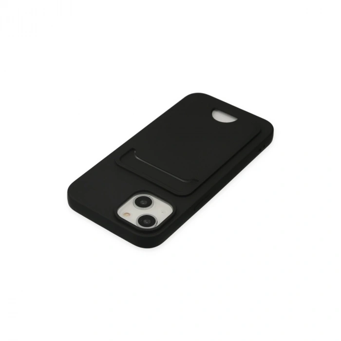 İphone 14 Plus Kılıf Kelvin Kartvizitli Silikon - Siyah