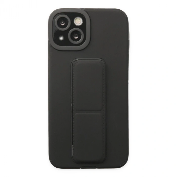 İphone 14 Plus Kılıf Mega Standlı Silikon - Siyah