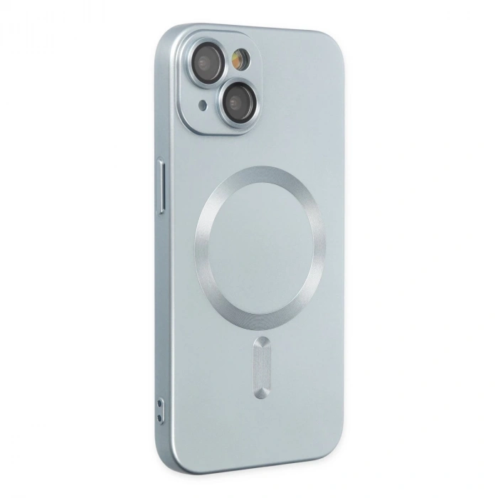 İphone 14 Plus Kılıf Moshi Lens Magneticsafe Silikon - Sierra Blue