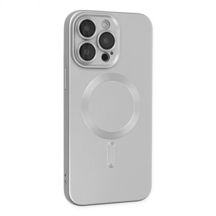 İphone 14 Pro Kılıf Moshi Lens Magneticsafe Silikon - Gümüş
