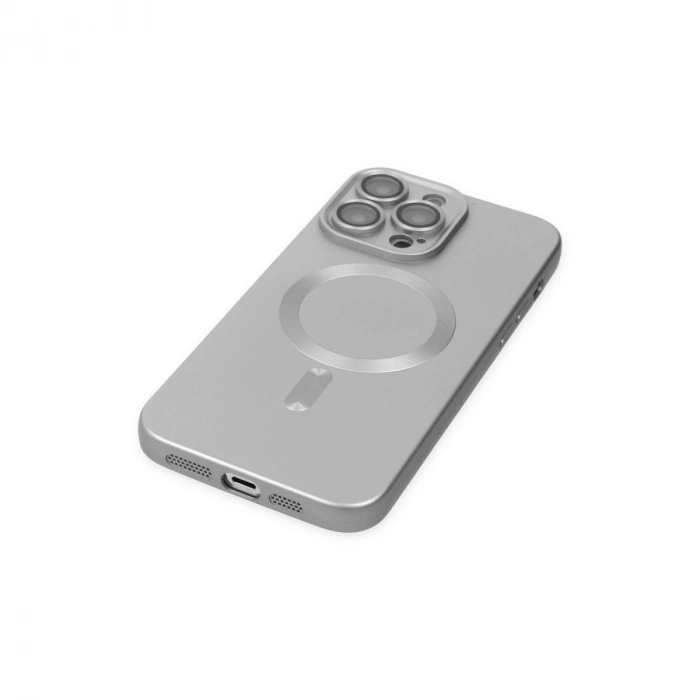 İphone 14 Pro Kılıf Moshi Lens Magneticsafe Silikon - Gümüş