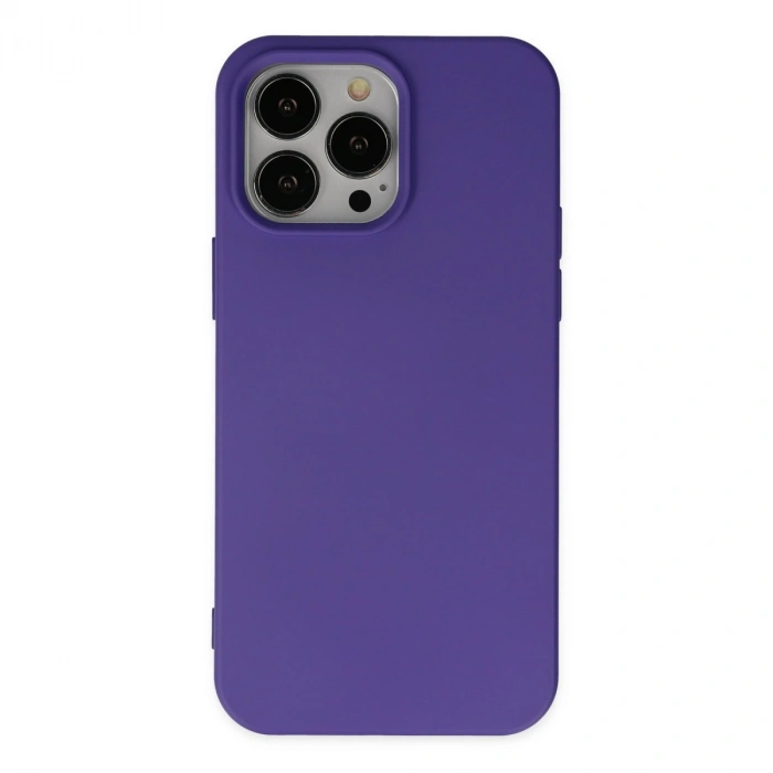 İphone 14 Pro Kılıf Nano İçi Kadife Silikon - Mor