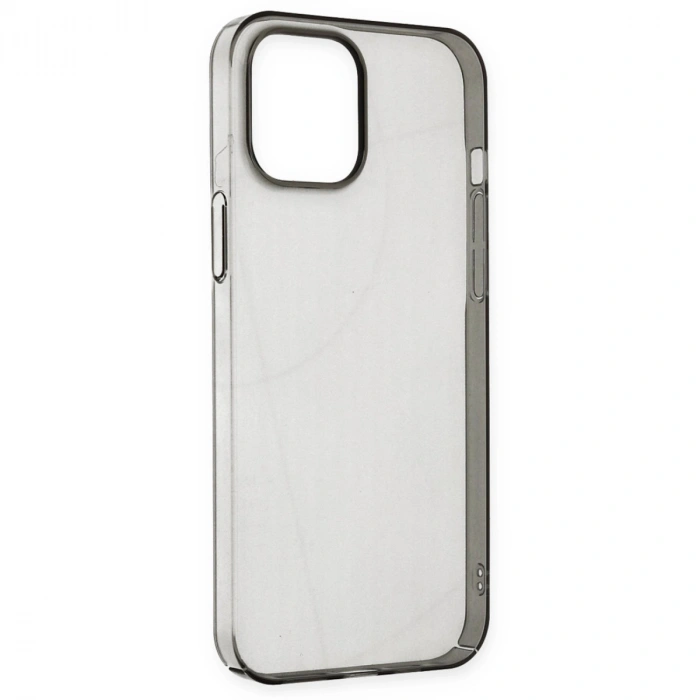 İphone 14 Pro Kılıf Pc Sert Şeffaf Kapak - Siyah