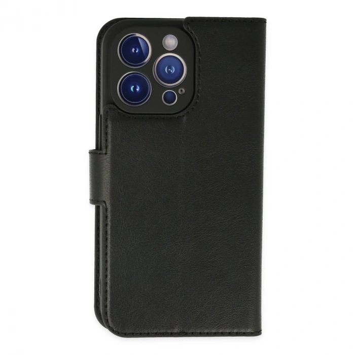 İphone 14 Pro Kılıf Trend S Plus Kapaklı Kılıf - Siyah