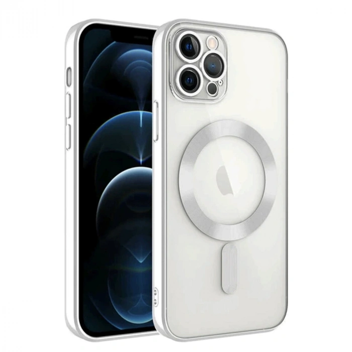 İphone 14 Pro Max Kılıf Kross Magneticsafe Kapak - Gümüş