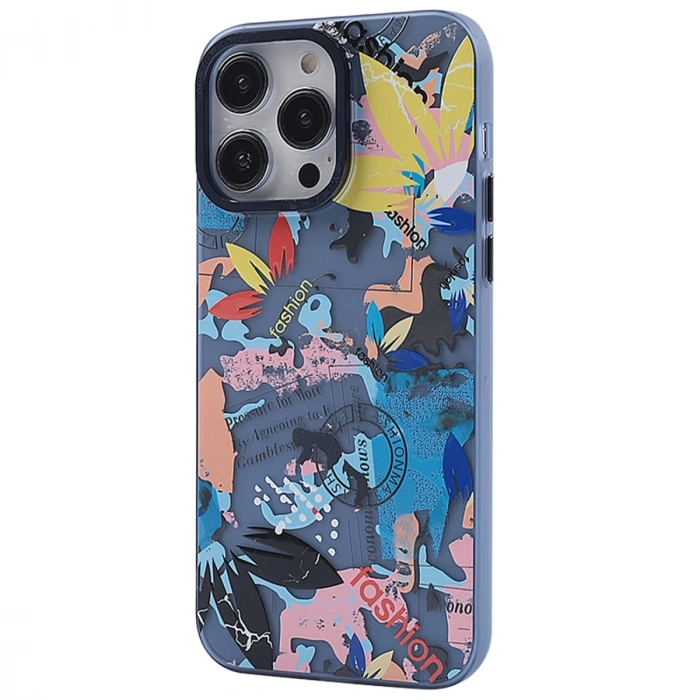 İphone 14 Pro Max Kılıf Prada Desenli Kapak - Prada Pembe - 1