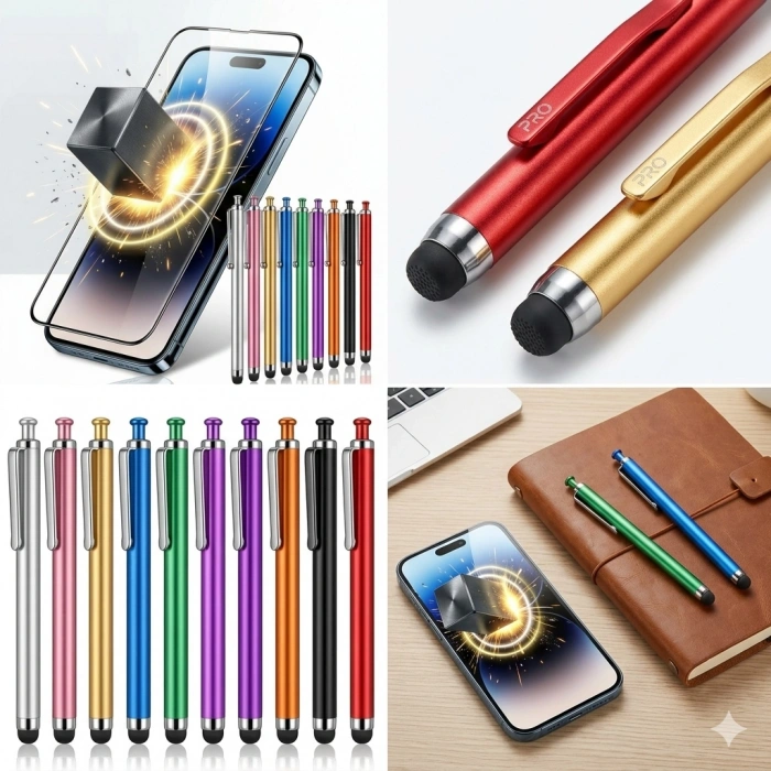 iPhone 14 Pro Max Kırılmaz Cam Ekran Koruyucu + Stylus Kalem Seti (599)
