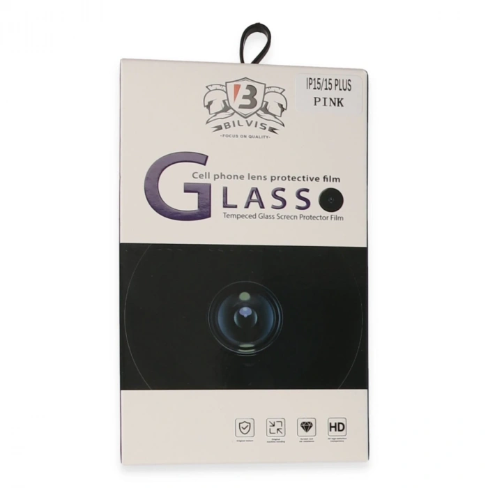 İphone 15 Bilvis Titan Kamera Lens - Pembe