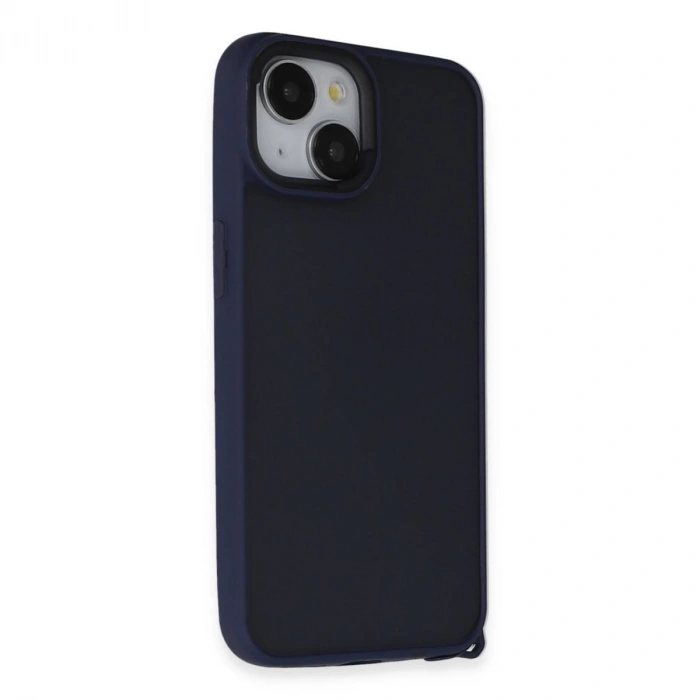 İphone 15 Kılıf Elegant Kapak - Lacivert