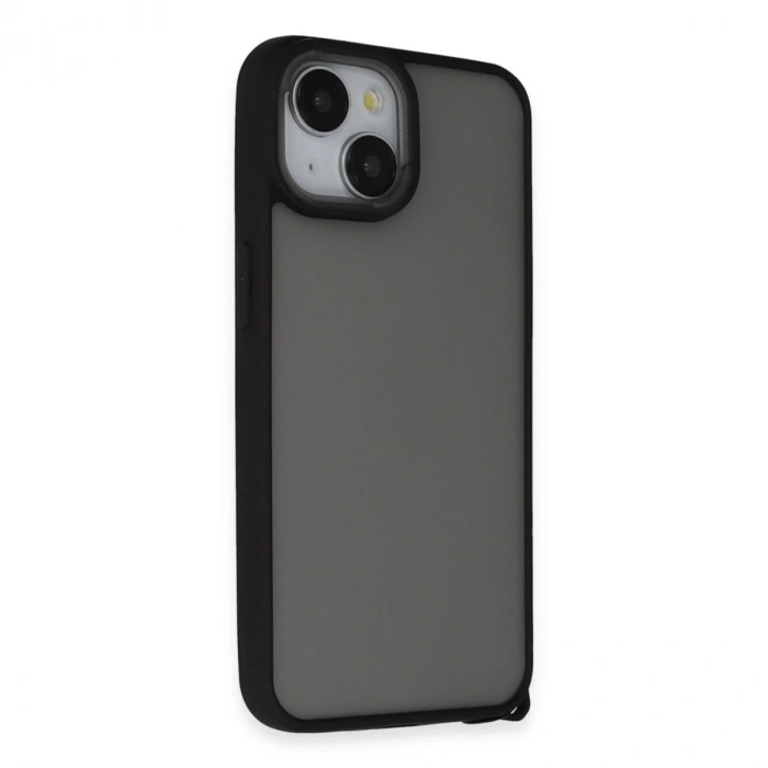 İphone 15 Kılıf Elegant Kapak - Siyah
