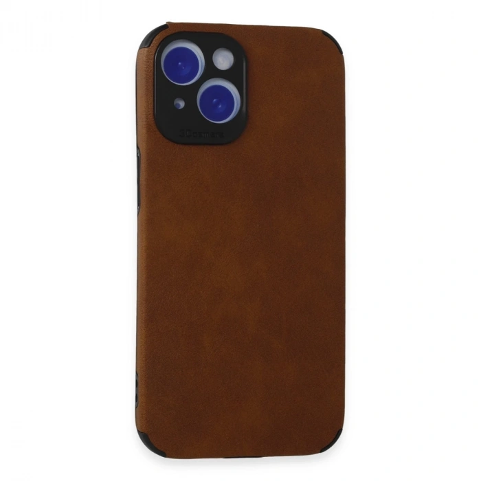İphone 15 Kılıf Loop Deri Silikon - Kahverengi