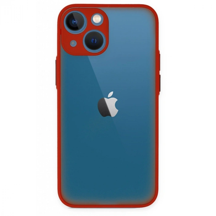 İphone 15 Kılıf Montreal Silikon Kapak - Kırmızı