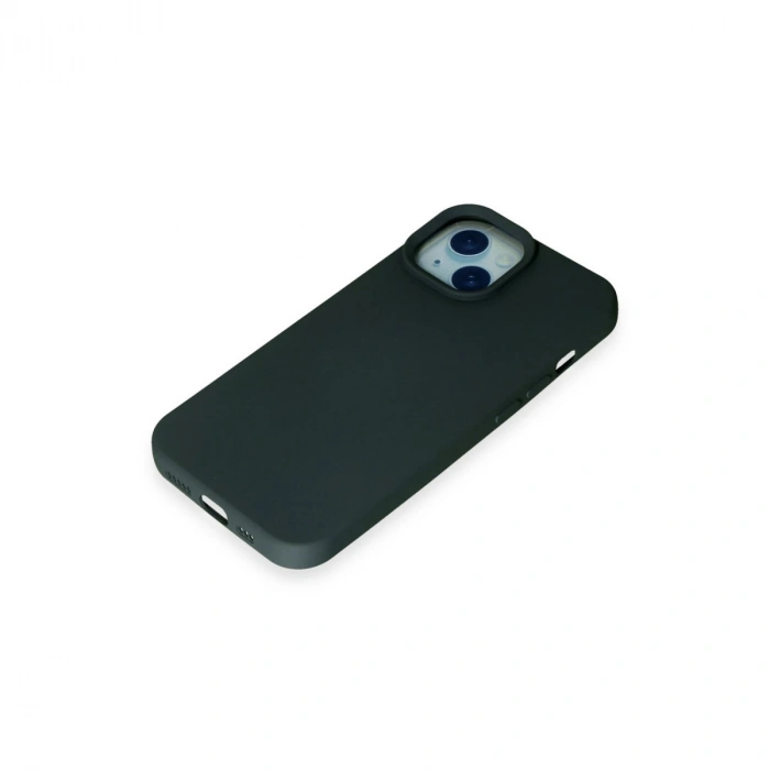 İphone 15 Kılıf Nano İçi Kadife Silikon - Koyu Yeşil
