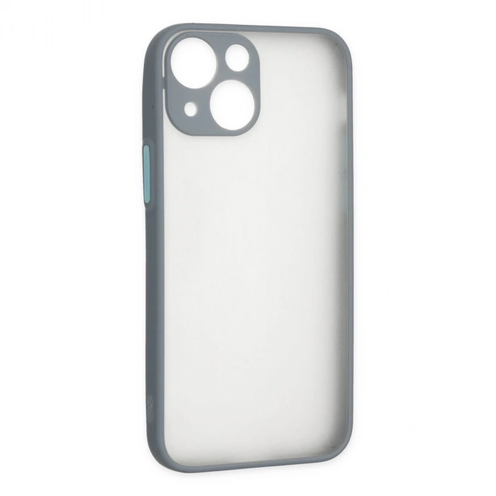 İphone 15 Plus Kılıf Montreal Silikon Kapak - Gri