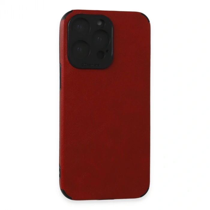 İphone 15 Pro Kılıf Loop Deri Silikon - Kırmızı