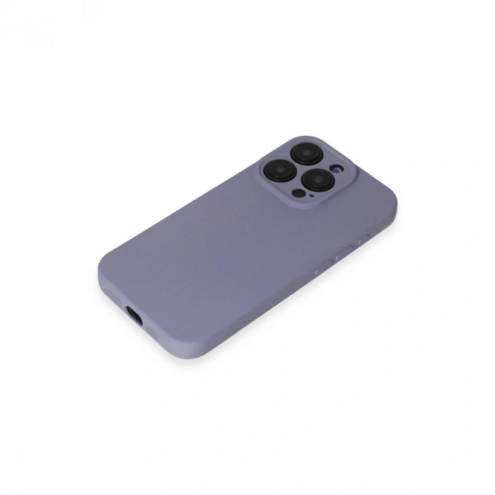 İphone 15 Pro Kılıf Nano İçi Kadife Silikon - Lila