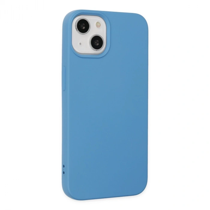 İphone 15 Pro Kılıf Nano İçi Kadife Silikon - Mavi