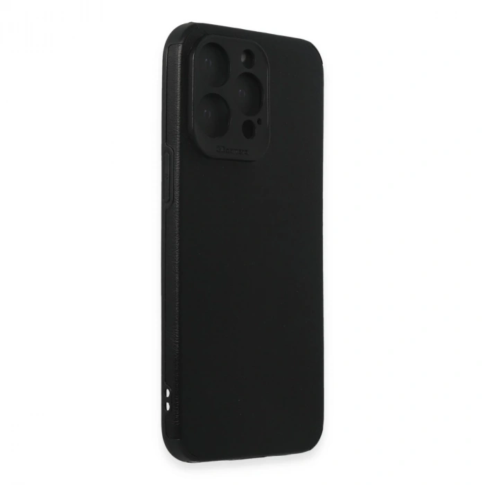 İphone 15 Pro Max Kılıf Loop Deri Silikon - Siyah