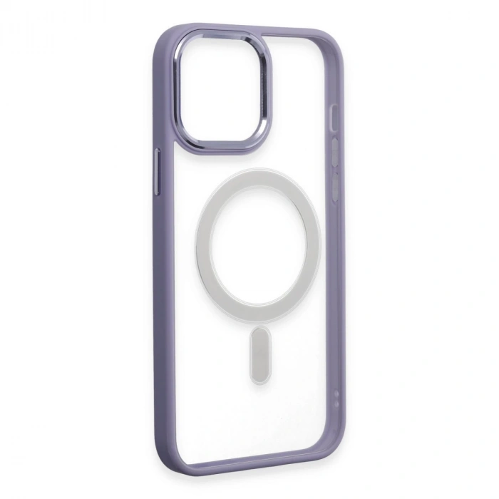 İphone 15 Pro Max Kılıf Room Magneticsafe Silikon - Lila