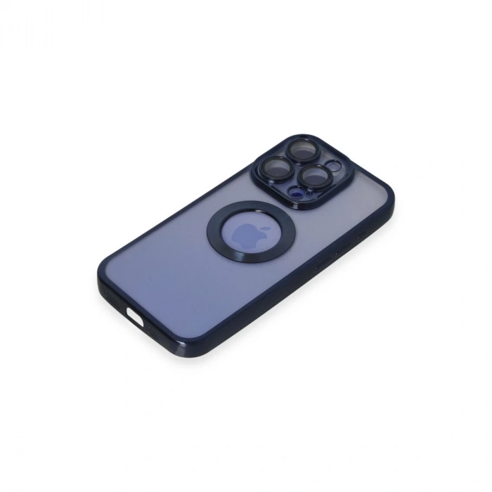 İphone 15 Pro Max Kılıf Slot Silikon - Lacivert