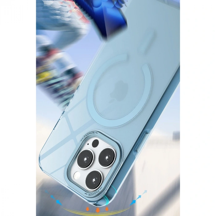 İphone 15 Pro Max Kılıf Troy Magsafe Kapak - Sarı