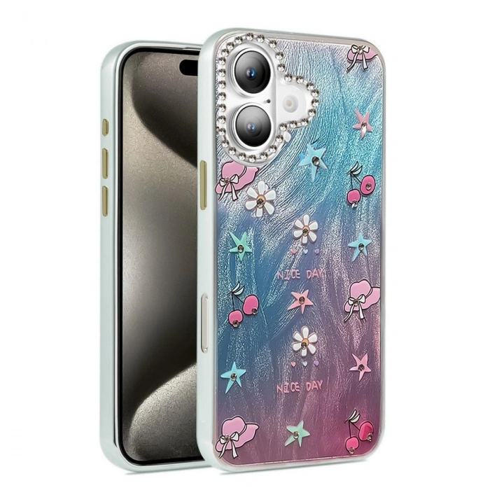 İphone 16 Kılıf Blade Aynalı Desenli Kapak - Desen 4