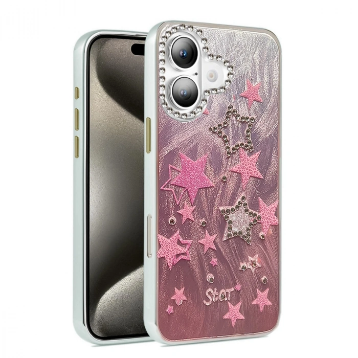 İphone 16 Kılıf Blade Aynalı Desenli Kapak - Desen 7