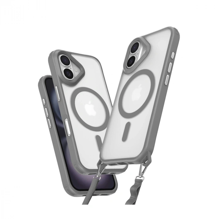 İphone 16 Kılıf Enka Magsafe Silikon Kılıf - Titan Gri