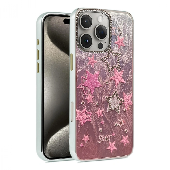 İphone 16 Pro Max Kılıf Blade Aynalı Desenli Kapak - Desen 7