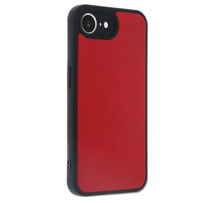 İphone 16e Kılıf Aras Deri Kapak - Kırmızı