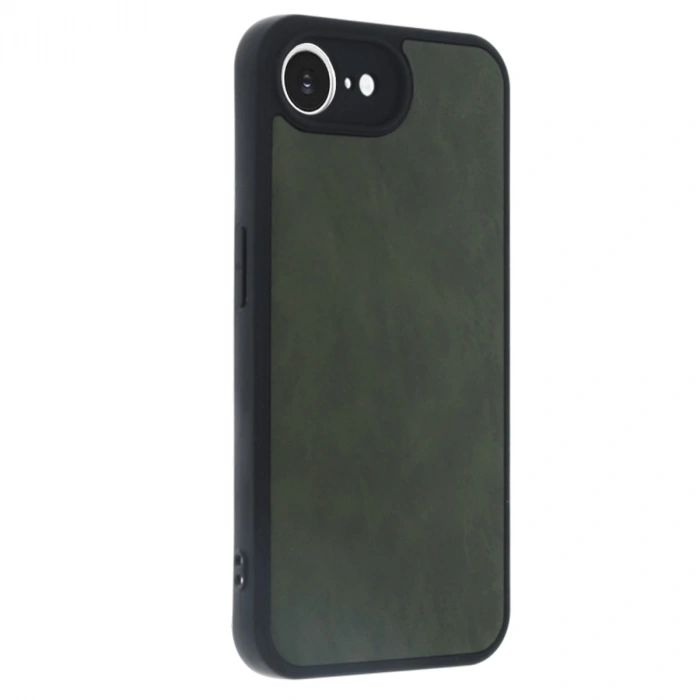 İphone 16e Kılıf Aras Deri Kapak - Koyu Yeşil