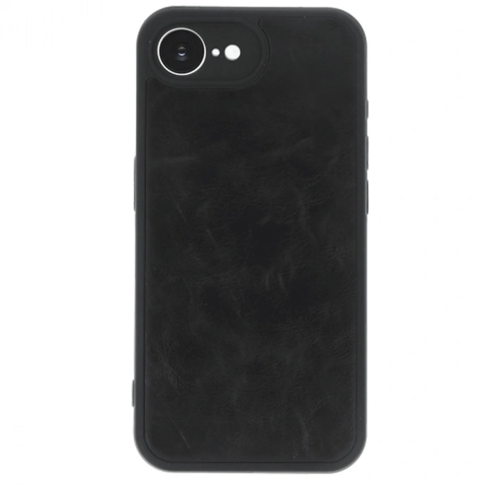 İphone 16e Kılıf Aras Deri Kapak - Siyah