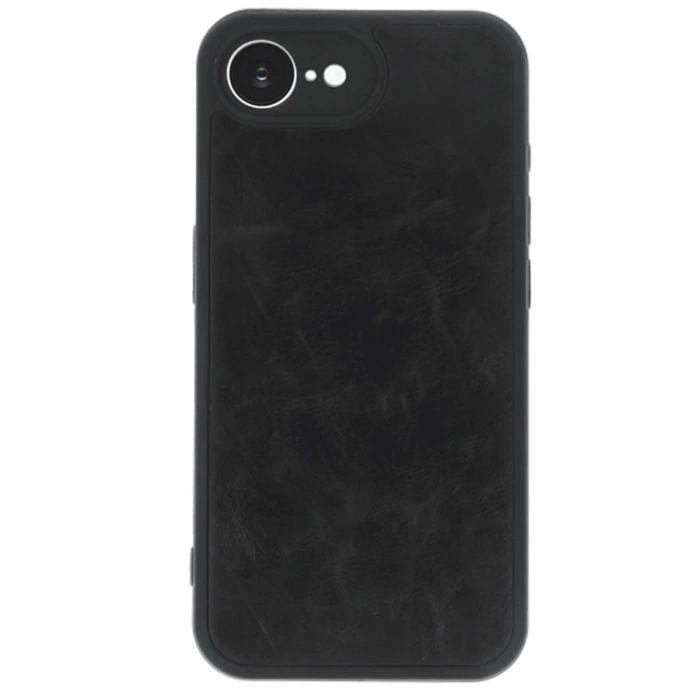 İphone 16e Kılıf Aras Deri Kapak - Siyah