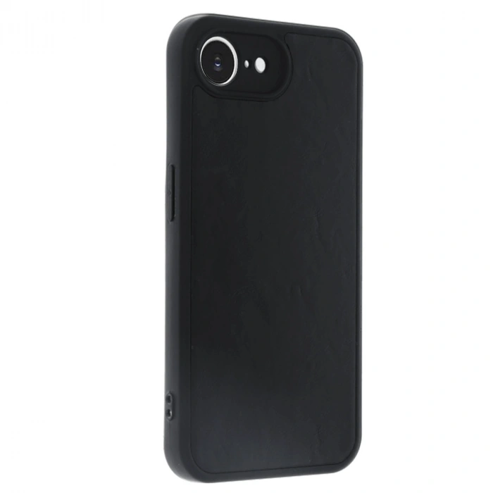 İphone 16e Kılıf Aras Deri Kapak - Siyah
