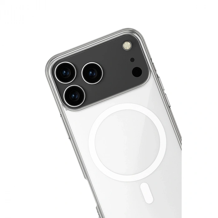 İphone 17 Pro Kılıf Magneticsafe Şeffaf Silikon - Şeffaf