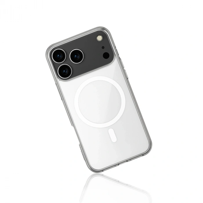 İphone 17 Pro Kılıf Magneticsafe Şeffaf Silikon - Şeffaf