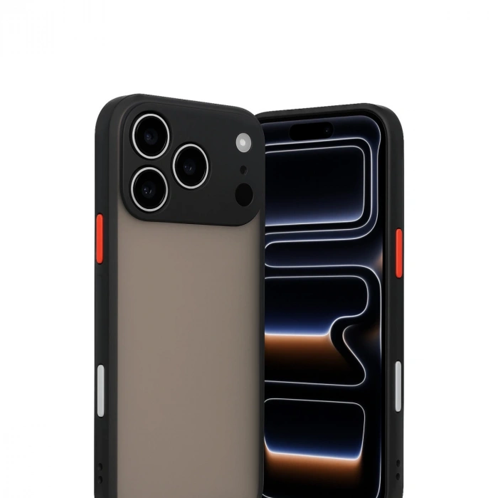 İphone 17 Pro Kılıf Montreal Silikon Kapak - Siyah