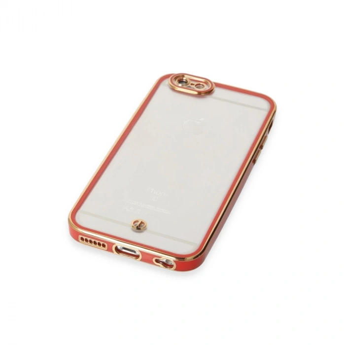 İphone 6 Kılıf Liva Lens Silikon - Kırmızı