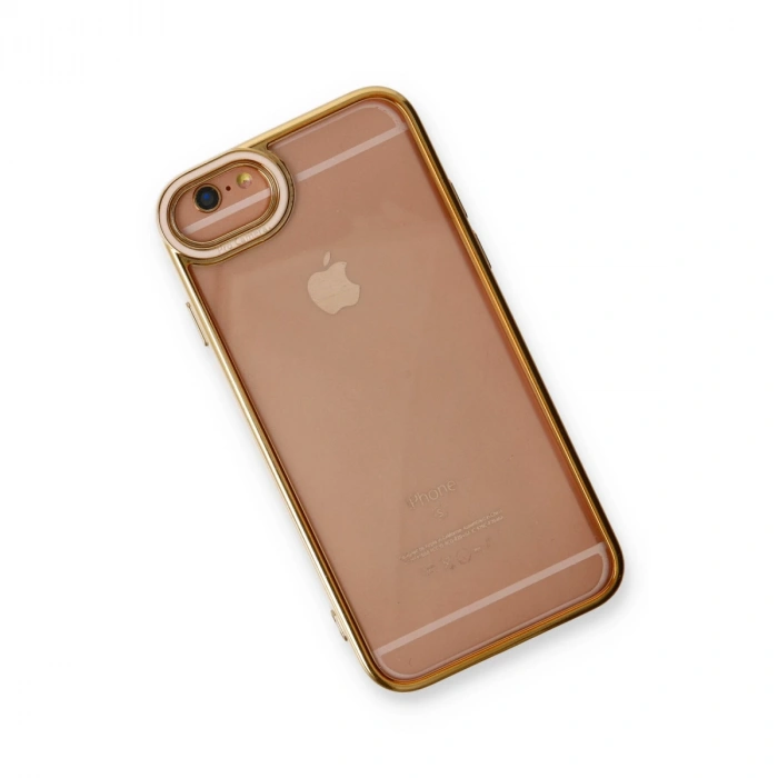 İphone 6 Kılıf Liva Lens Silikon - Pudra