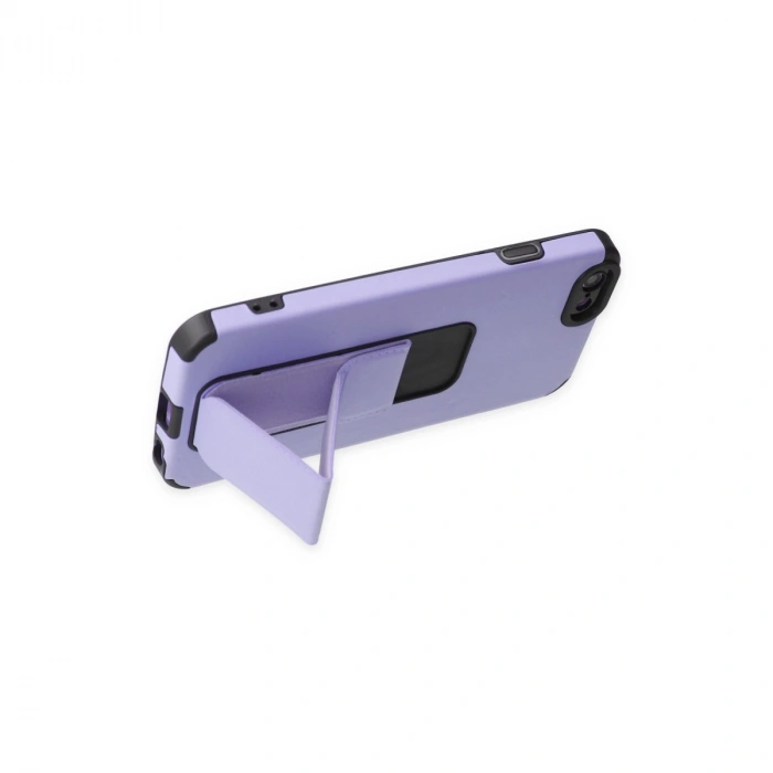 İphone 6 Kılıf Mega Standlı Silikon - Lila