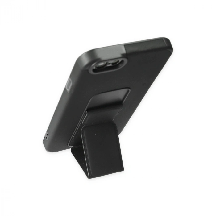 İphone 6 Kılıf Mega Standlı Silikon - Siyah