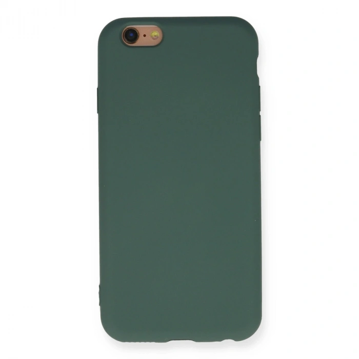 İphone 6 Kılıf Nano İçi Kadife Silikon - Koyu Yeşil