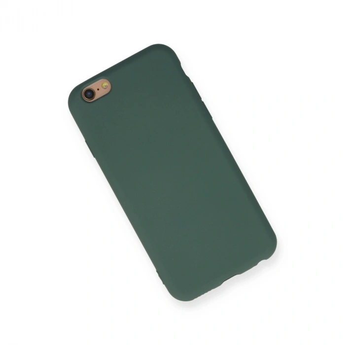 İphone 6 Kılıf Nano İçi Kadife Silikon - Koyu Yeşil