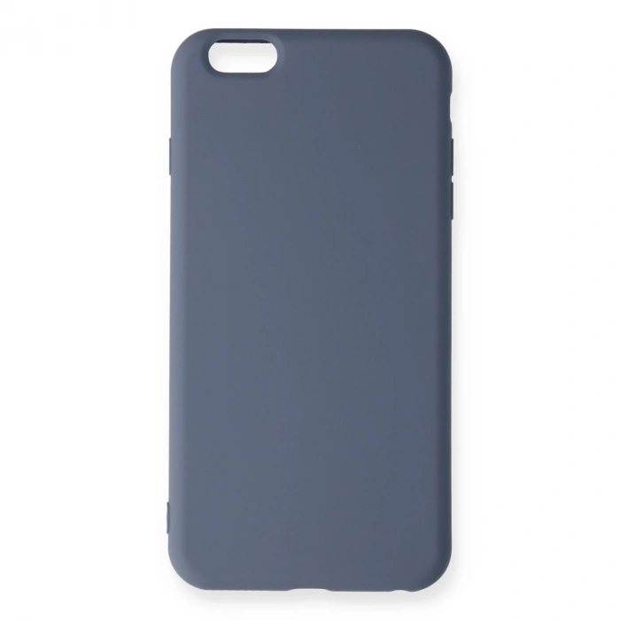 İphone 6 Plus Kılıf Nano İçi Kadife Silikon - Gri