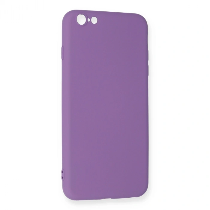 İphone 6 Plus Kılıf Nano İçi Kadife Silikon - Mor